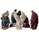 Complete nativity set of 11 pcs colored resin 20 cm s9