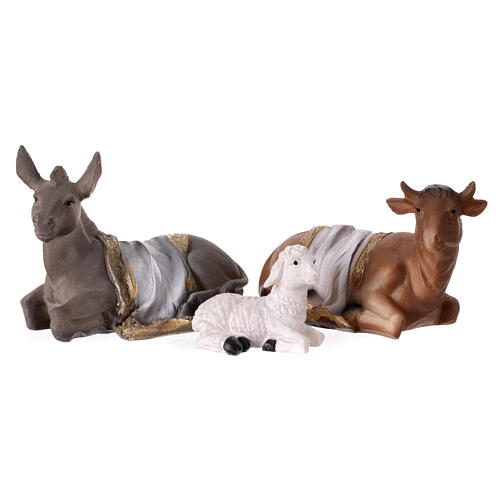 Set presepe 11 soggetti 15 cm in resina colorato 7