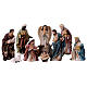 Complete Nativity Scene set with 11 subjects 15 cm in colored resin s1