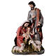 Nativity Holy Family statue with sheep 25 cm in colored resin s1