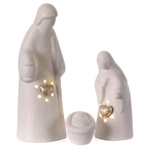 Set componible natividad con luz 20 cm de porcelana 1