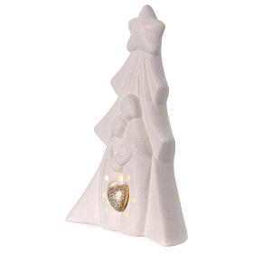 Nativity with Christmas tree and light, porcelain, 20 cm