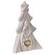 Natividad con árbol de Navidad porcelana con luz 20 cm s3