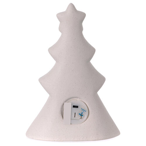 Nativity Holy Family with porcelain Christmas tree with light 20 cm 4