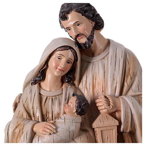 Resin Nativity Holy Family scene 45 cm beige 2