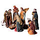 Set of 11 resin figurines for a 20 cm colourful Nativity Scene s3