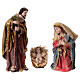 Complete nativity set of 11 colored resin subjects 20 cm s2