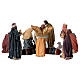 Complete nativity set of 11 colored resin subjects 20 cm s8