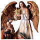 Natividad con ángel de resina coloreada 30 cm s4