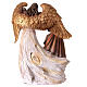 Natividad con ángel de resina coloreada 30 cm s6