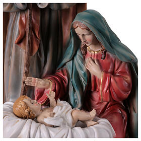 Nativity of 45 cm, colourful resin