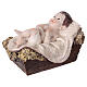 Nativity set of 3, gold silver and ivory painted resin, 45 cm s5