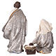 Nativité 3 statues en résine peinte or argent ivoire 45 cm s8