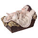 Natività 3 statue in resina dipinta oro argento avorio 45 cm s5