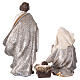 Natività 3 statue in resina dipinta oro argento avorio 45 cm s8