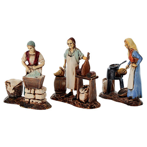 Set of 3 professions, characters for 8 cm Moranduzzo Nativity Scene 3