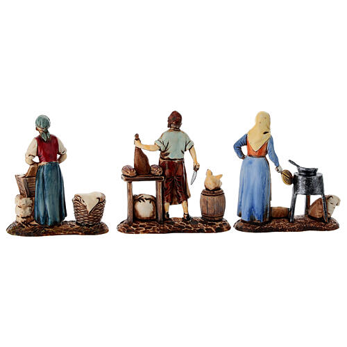 Set of 3 professions, characters for 8 cm Moranduzzo Nativity Scene 4