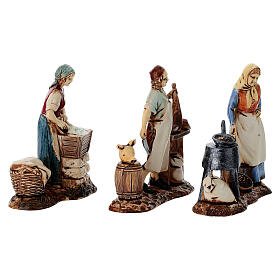 Set 3 métiers vie paysanne crèche Moranduzzo 8 cm