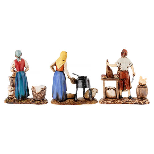 Set 3 métiers vie paysanne crèche Moranduzzo 8 cm 8