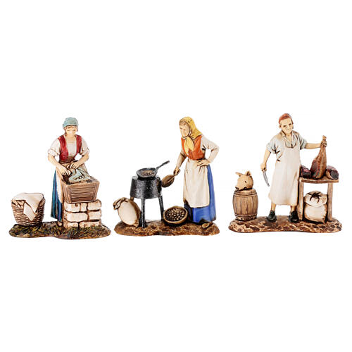 Conjunto 3 profissões figuras presépio Moranduzzo 8 cm 1