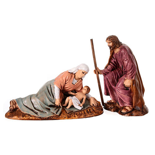 Nativity with lying Mary, set of 3, Moranduzzo, 13 cm 1