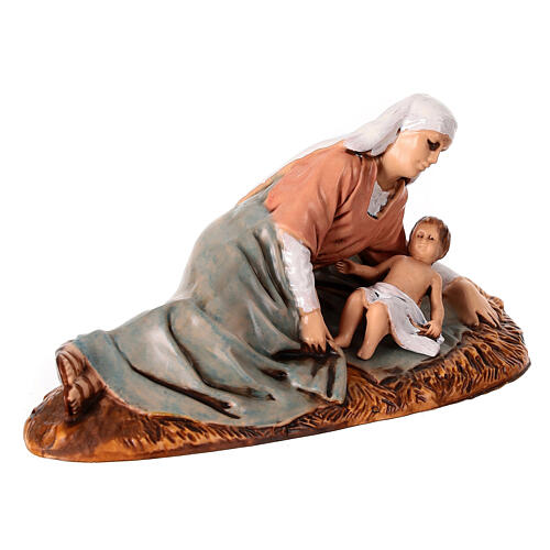 Nativity with lying Mary, set of 3, Moranduzzo, 13 cm 2