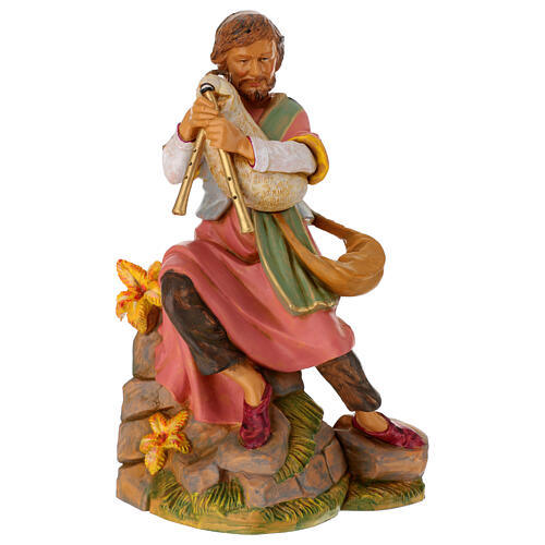 Pasterz siedzący z zampogną, szopka Fontanini wys. 30 cm 1