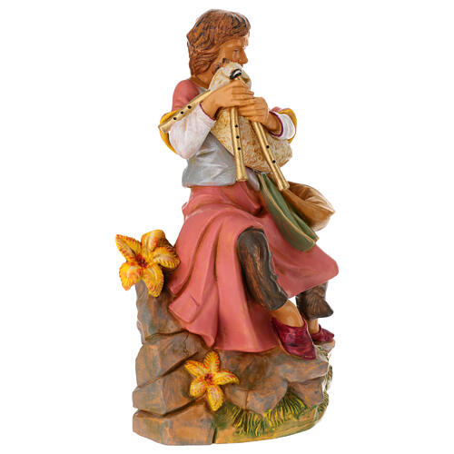 Pasterz siedzący z zampogną, szopka Fontanini wys. 30 cm 5