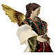 Angel with burgundy dress, Christmas tree topper, 14 in s4