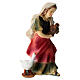 Woman with vase and goose for 9 cm Nativity resin figurine s2