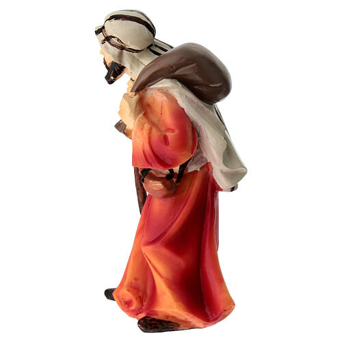 Kameltreiber mit Sack und Stab – für 9 cm Krippe, Resin 3