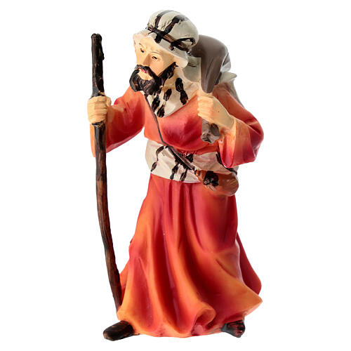 Camel driver with sack and stick for 9 cm resin Nativity Scene 1