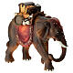 Éléphant avec selle et nourriture crèche 9 cm résine s3