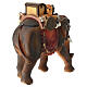 Elefante con sella e cibo presepe 9 cm resina s5