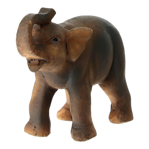 Cucciolo di elefante presepe 9 cm resina 2