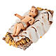 Gesù bambino culla per presepe 13 cm s2