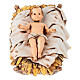 Menino Jesus no berço para presépio 13 cm s1