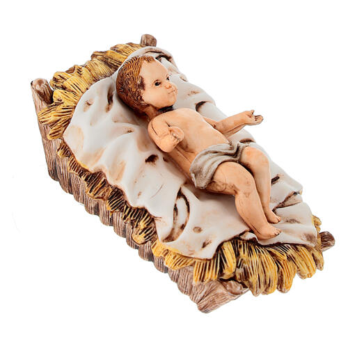 Baby Jesus in manager figurine for Nativity Scene 13 cm 3
