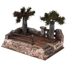 Cenário Jardim das Oliveiras 30x20x20 cm Presépio de Páscoa 8-10 cm