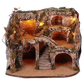 Krippenszene Ostern 10 cm aus Neapel 35x45x35 cm