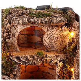 Ambientazione presepe Pasquale 10 cm Napoli 35x45x35 cm