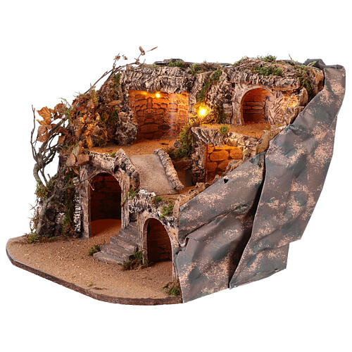 Ambientazione presepe Pasquale 10 cm Napoli 35x45x35 cm 3