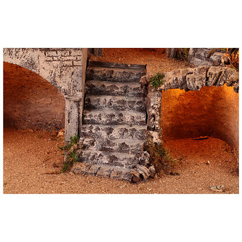 Easter Nativity Neapolitan Village Setting 45x60x55 cm Figurines 12-14 cm 3