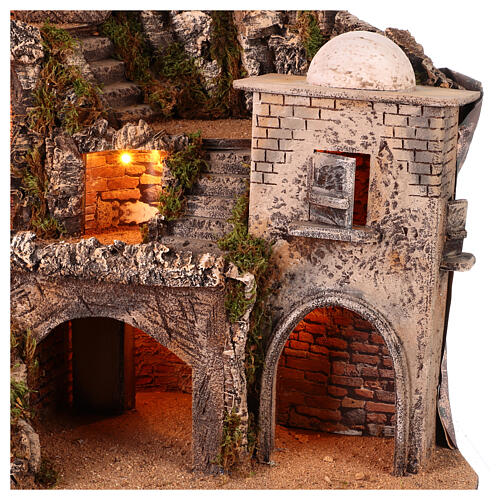 Cenário sepulcro presépio de Páscoa 45x70x55 cm figuras napolitanas 10-12 cm 4