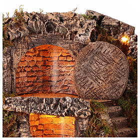 Easter Nativity Village Scene Tomb 45x70x55 cm Neapolitan Figurines 10-12 cm