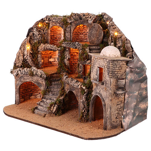 Easter Nativity Village Scene Tomb 45x70x55 cm Neapolitan Figurines 10-12 cm 4