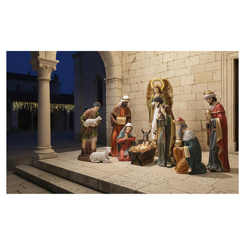 Crèche 170 cm complète 11 santons en résine intérieur/extérieur 2