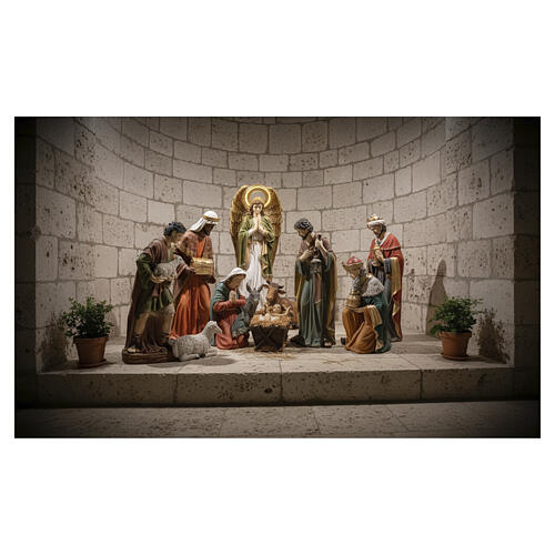 Presepe 180 cm completo 11 soggetti resina est int 4