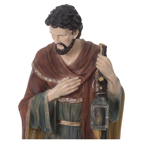 San Giuseppe resina per esterno presepe 180 cm 2