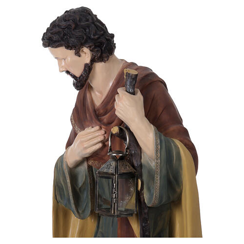 San Giuseppe resina per esterno presepe 180 cm 4